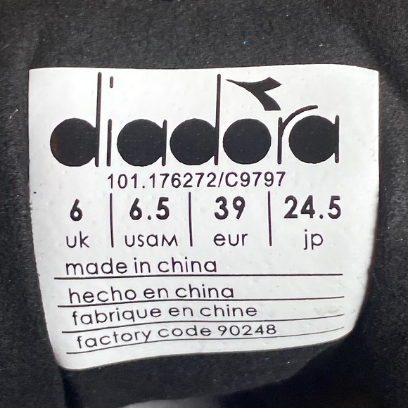 DIADORA Brazil Sala Turf Soccer Shoe Black Mens 6.5 - Picture 6 of 6